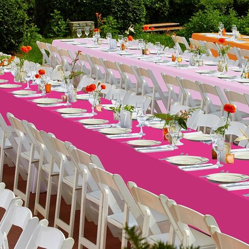 3 Pack Pink and Orange Plastic Tablecloth Party Decorations, Groovy Hot Pink and Orange Disposable Table Cover, Rectangle Table Cloth for Tequila Sunrise Sunset Birthday Party Decorations, 54x108 Inch in Saudi Arabia