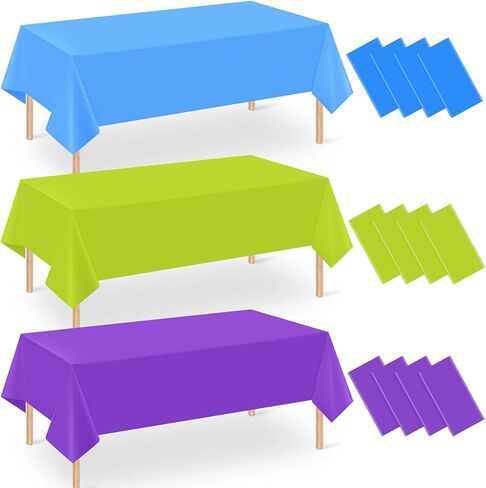 3 Pack Pink and Orange Plastic Tablecloth Party Decorations, Groovy Hot Pink and Orange Disposable Table Cover, Rectangle Table Cloth for Tequila Sunrise Sunset Birthday Party Decorations, 54x108 Inch in Saudi Arabia