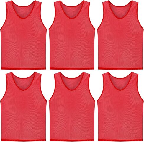 6 PCS Pinnies Soccer Pennies Team Mesh Practice Jersey for Teen for Sports Lightweight Scrimmage Vest in Saudi Arabia