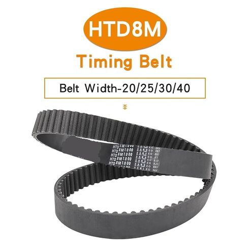 أحزمة مطاطية HTD8M-968/976/984/992/1000/1008/1016/1024/1032 عرض حزام التوقيت بحلقة مغلقة 20/25mma(HTD8M984-123T-984 مم، 20 مم) in Kuwait