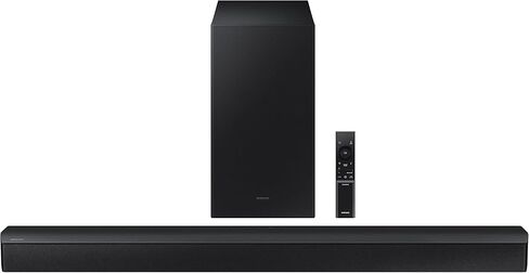 SAMSUNG HW-B450 2.1ch Soundbar w/Dolby Audio, Subwoofer Included, Bass Boosted, Wireless Bluetooth TV Connection, Adaptive Sound Lite, Game Mode, 2022 in Saudi Arabia
