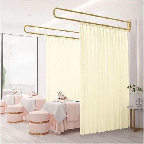 1pack Room Divider Curtain,Privacy Partition Curtain with Telescopic Rod,Suitable(Color3,230cm) in Saudi Arabia