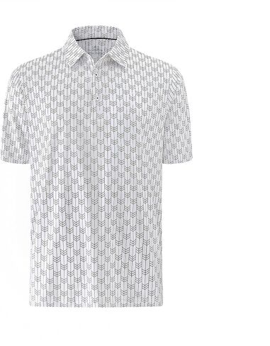 Golf Shirts for Men Short Sleeve Dry Fit Geometric Print Moisture Wicking UPF 50+ Casual Collared Polo Shirt in Saudi Arabia