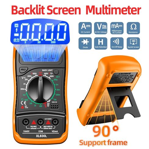 Multimeter with Clamp Meter,4000 Counts Amp Voltmeter & 2000 Counts Multi Tester,AC DC Voltage,Current,Resistance,Capacitance,NCV,Diode, Backlight LCD for Household Outlet Automotive Battery Test in Saudi Arabia
