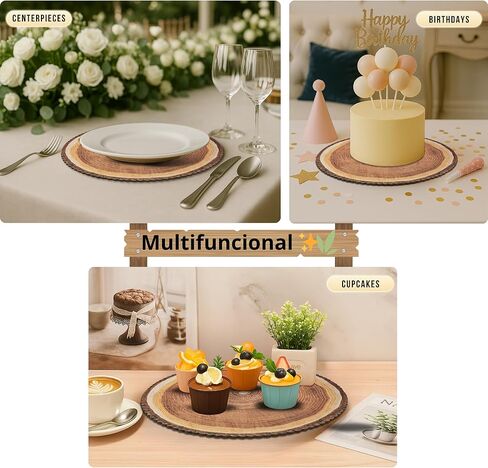 Cake boards 12in, set-8 Cake drum waterproof, Natural Rustic style, Cake drums, display board, wooden cardboard cake rounds holder, Rustic cake Try, Cardboard rounds, For cakes/cupcakes/wedding cakes in Saudi Arabia