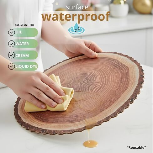 Cake boards 12in, set-8 Cake drum waterproof, Natural Rustic style, Cake drums, display board, wooden cardboard cake rounds holder, Rustic cake Try, Cardboard rounds, For cakes/cupcakes/wedding cakes in Saudi Arabia