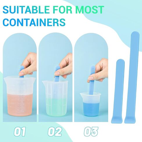 Gartful 4PCS Silicone Stir Sticks, Reusable Epoxy Resin Wax Sticks, Stirring Tool for for Mixing Resin, Paint, Liquid, Making Glitter Tumblers Cups, Arts, Crafts, Facial Mask, 4.7" & 6.3" Long, Purple in Saudi Arabia