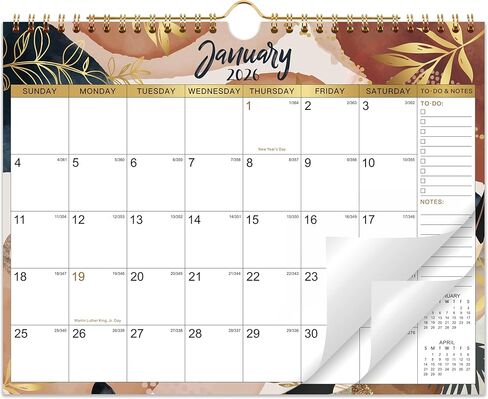 2026 Punny Desk Calendar - 2026 Daily Calendar Page a Day, JAN. - DEC. 2026, 5.9" x 4.84", Funny Gift with Tear-off Pages, 365 Daily Puns, Colorful Illustration, Premium Paper, Holidays in Saudi Arabia
