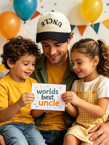 Upside Down Uncle Hat, Pregnancy Announcement Gifts for Uncle, Funny Fathers Day Birthday Gift from Niece & Nephew in Saudi Arabia