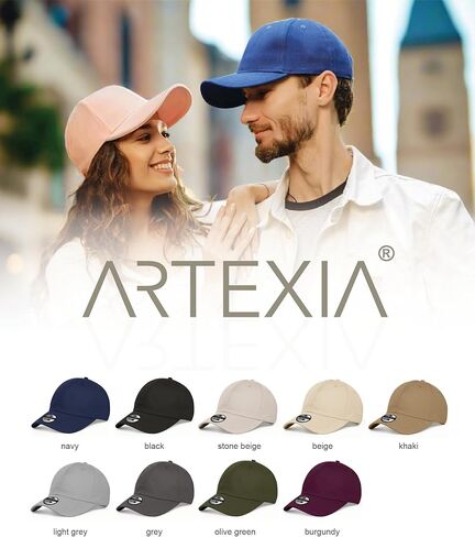 Artexia - قبعات للأب للرجال والنساء، 100% قطن، قبعة للأب للفتيات الناعمة، هدايا له، قبعة نسائية سوداء in Kuwait