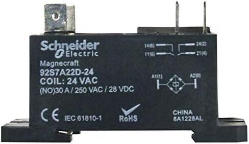 92S7D22D-12 - مرحل الطاقة، DPST-NO، 12 VDC، 30 A، سلسلة W92، سكة DIN، لوحة (حزمة من 2) (92S7D22D-12) in Saudi Arabia