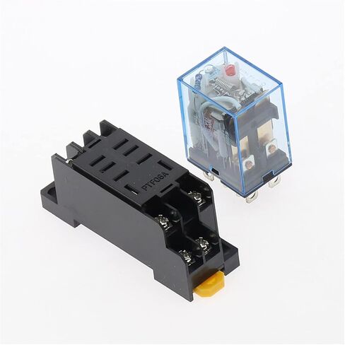 12V 24V 36V 110V 220V 380V DC/AC 10A 8PIN ملف مرحل الطاقة DPDT LY2NJ HH62P HHC68A-2Z مع قاعدة المقبس (الحجم: تيار مستمر 36 فولت) in Kuwait