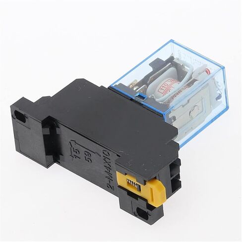 12V 24V 36V 110V 220V 380V DC/AC 10A 8PIN ملف مرحل الطاقة DPDT LY2NJ HH62P HHC68A-2Z مع قاعدة المقبس (الحجم: تيار مستمر 36 فولت) in Kuwait