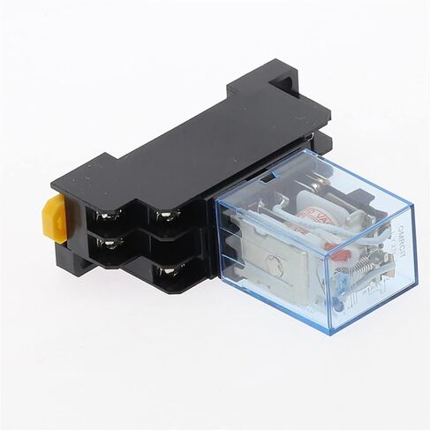 12V 24V 36V 110V 220V 380V DC/AC 10A 8PIN ملف مرحل الطاقة DPDT LY2NJ HH62P HHC68A-2Z مع قاعدة المقبس (الحجم: تيار مستمر 36 فولت) in Kuwait