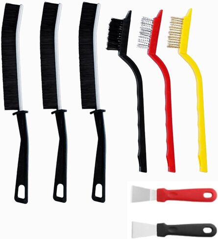 Crevice Cleaning Brush Set, Multifunctional Hard Bristle Brushes, Bathroom, Toilet, Kitchen Sink Dead Corner, Window Gap, Floor Brush, Sink, Cup (8pcs) in Saudi Arabia
