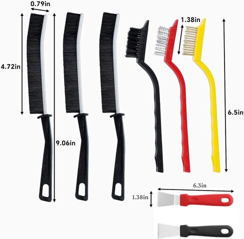 Crevice Cleaning Brush Set, Multifunctional Hard Bristle Brushes, Bathroom, Toilet, Kitchen Sink Dead Corner, Window Gap, Floor Brush, Sink, Cup (8pcs) in Saudi Arabia