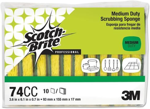 Scotch-Brite Professional Medium-Duty Scrubbing Sponge, 3 1/2 x 6 1/4, 10/Pack in Saudi Arabia