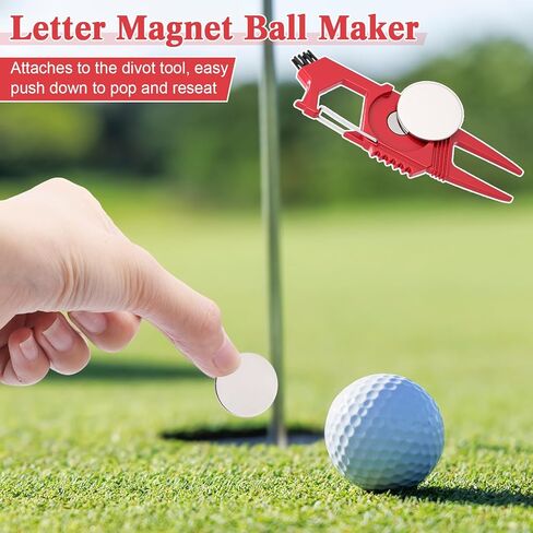 Skylety 4 Pcs 6-in-1 Golf Divot Repair Tool with Ball Marker Metal Divot Tool Ball Marker Club Holder Brush Clip Buckle Groove Cleaner Golf Accessories for Men Father Gifts in Saudi Arabia