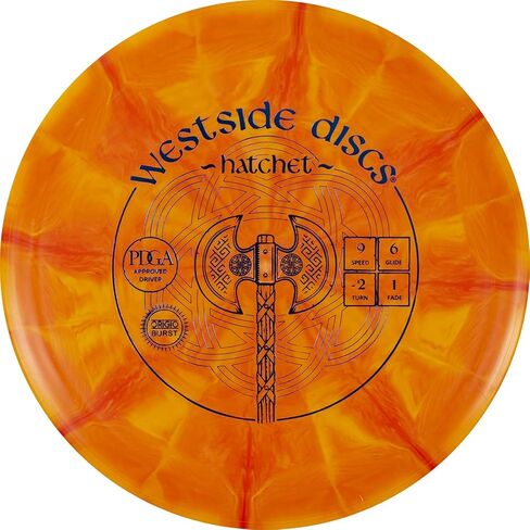 Westside Discs Origio Burst Hatchet Disc Golf Fairway Driver, Easy to Throw Frisbee Discs Golf, 170g+, Stamp Color and Burst Pattern Will Vary in Saudi Arabia