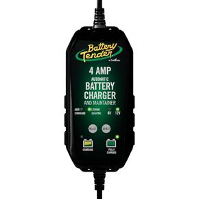Battery Tender 4 AMP Battery Charger and Maintainer - Automotive Switchable 12V or 6V Smart Fully Automatic for Cars SUVs and Trucks - Lead Acid & Lithium Battery Charger - 022-0209-BT-WH