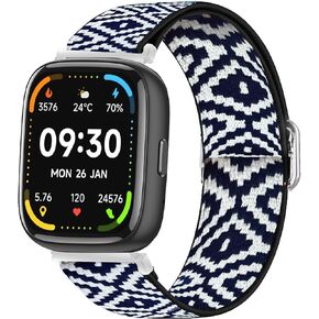 IDW17, IDW21, IDW23, IDW25, IDW26 Smart Watch Bands, Lamshaw Stretch Elastics Nylon Adjustable Replacement Strap Accessories for Men & Women Compatible for Faweio IDW26 1.83 Inches Smart Watch, IDW26 1.83 Inches, TOOBUR IDW17, IDW23, KEEPONFIT IDW21, WNH 
