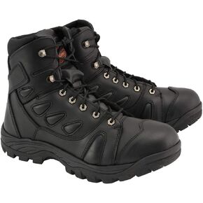 Milwaukee Leather MBM9115 Men's Black Leather 6-Inch Swat Style-Tactical Motorcycle Rider Biker Boots - 11