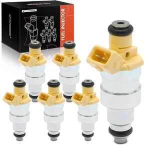 A-Premium Fuel Injectors Set of 6 Compatible with Jeep Grand Cherokee 1993-1995, Wrangler 1994-1995, Cherokee 1994-1995, 4.0L, GAS, Replace# 53030343AB, 53030343
