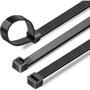 Cable Zip Ties 50 Pack, 12 Inch Self-Locking Nylon Cable Ties, Reusable Black Zip Ties, Cable Cord Management, Multi-Purpose Zip Ties Heavy Duty for Home, Garden, Workshop (0.28 Inch Width)