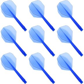 Integrated Dart Flights Anti-Break Integrated Dart Flights Integrated Dart Shafts for All 2BA Thread Diameter Dart Shafts (Blue) 9PCS