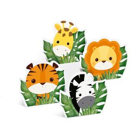 Safari Center Piece, Jungle Table Decoration Kids Birthday Party Supplies and Animal Forest, Zoo Baby Shower themed, Wild one Decoration