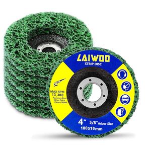LAIWOO Strip Discs Stripping Wheel for Angle Grinder 5'' x 7/8'', Rust Remover Wheel Abrasive Disc Clean and Remove Paint Coating Rust Welds Oxidation (5 Pack)