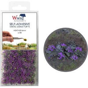 War World Scenics Self Adhesive Static Grass Tufts x 100 – Heather, 6mm – Model Railway Wargame Scenery Railroad Modelling Diorama Miniature Hobby Tabletop in Kuwait