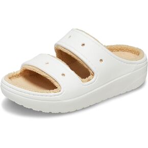 Crocs Unisex-Adult Classic Cozzzy Towel Sandals | Fuzzy Slippers Slide