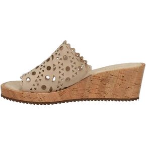 VANELi Womens Cammie Cut-Outs Cork Athletic Sandals Casual Mid Heel 2-3" - Beige