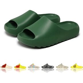 Men Women Kids Cloud Cushion Slides EVA Pillow Slippers Cute Slides Non-Slip Shower Shoes Sandals Open Toe for Bathroom House Spa Gym Home Soft Comfy