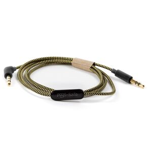 POGS Safe Turtle Cable | 3.2ft Safe Cable | Compatible Headphones | Integrated Microphone | Music Sharing Function | 3.2ft 3.5 mm Anti-Tangle Fabric Cable
