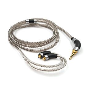 okcsc Earphone Cable MMCX Cable Silver Plated High Purity Monocrystalline Copper Fits for Final Audio E4000/E5000/B1/B2/B3/A8000/Make1/Make2/Make3 IEM Cable with 2.5mm Plug