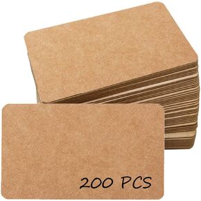 200 Pack Kraft Paper Cards 3 x 5 Inch Index Cards Blank Kraft Note Cards Ideal for Home, Office, School, DIY Projects