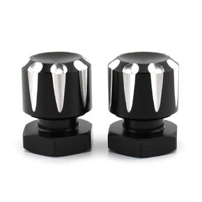 FSFY Black&White Motorcycle Mounting Nuts Bolts, 2pcs Solo Seat Mounting Nuts for Harley Road Glide FLTR 1998-2002, 2007-2009, FLTRX 2005-2021, Custom FLTRX 2010-2013, EFI FLTRI 1998-2006