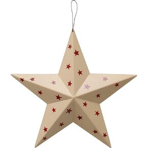 Metal Barn Star, American Patriotic Star Wall Decoration Outdoor Indoor Hanging Wall Decor Star Ornament 22 Inch (American Barn Star-D)