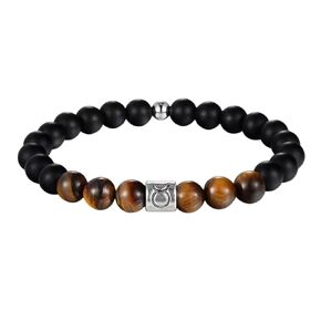 Handmade Zodiac Beaded Bracelet For Men Women, Elastic Yoga Stretch Crystal Bracelet, Tigers Eye Bracelet, Spiritual Gifts For Astrology, 8mm, Pisces (February 19th to March 20th)