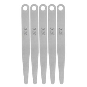 5pcs Feeler Gauge 0.2mm Thickness Gauge 65MN Steel Metric Gap Measuring Tool, Single Blade