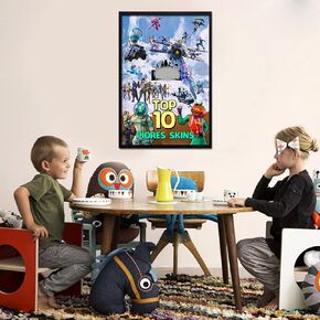 Battle Royale Video Game Themed Bedroom Wall Decor Art Prints and Posters Gaming Posters for Teen Boys Room Decoration,Boys Gifts and Birthday Party Supplies Set - Unframed Version 16" x 24"inch Canvas Pictures Poster for Kids Room(16x24inch,Blue)