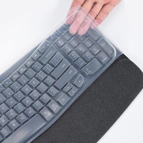 Keyboard Cover for Logitech K400 Plus Wireless Touch Keyboard, Logitech K400 Plus Keyboard Protector Accessories, Ultra Thin Logitech K400 Plus Keyboard Protector Cover - Clear
