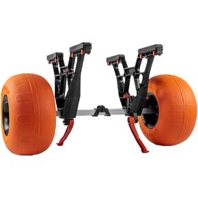 YakAttack TowNStow Bunkster Kayak Cart with Sand Tires - Easy Assembly Collapsible Kayak Adjustable Transport Carrier Dolly (TNS-1002-SAND) | Kayak Fishing Accessories