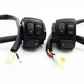 Control Switches Handlebar Wire Harness Horn Turn Signals Light On/Off Switch for Harley 1996-2012