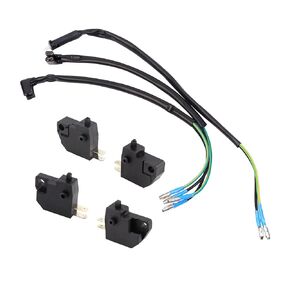 Minho Universal Brake Light Lamp Stop Switch with Brake Cables for Yamaha Honda Kawasaki Suzuki Chinese GY6 50cc-250cc Scooter ATV Dirt Pit Bike Quad Moped Motorcycle