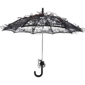Lace Umbrella, Vintage Parasol Wedding Bridal Umbrella, Party Wedding Supplies Performance Prop, 23.6in