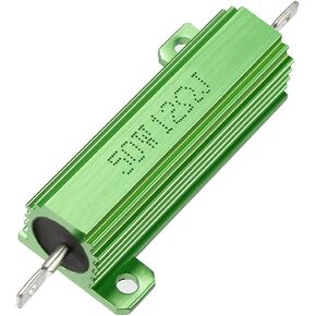 uxcell 50W 12 Ohm 5% Aluminum Housing Resistor Screw Tap Chassis Mounted Aluminum Case Wirewound Resistor Load Resistors Green 1 pcs