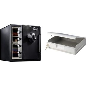 SentrySafe SFW123ES Fireproof Waterproof Safe with Digital Keypad, 1.23 Cubic Feet, black